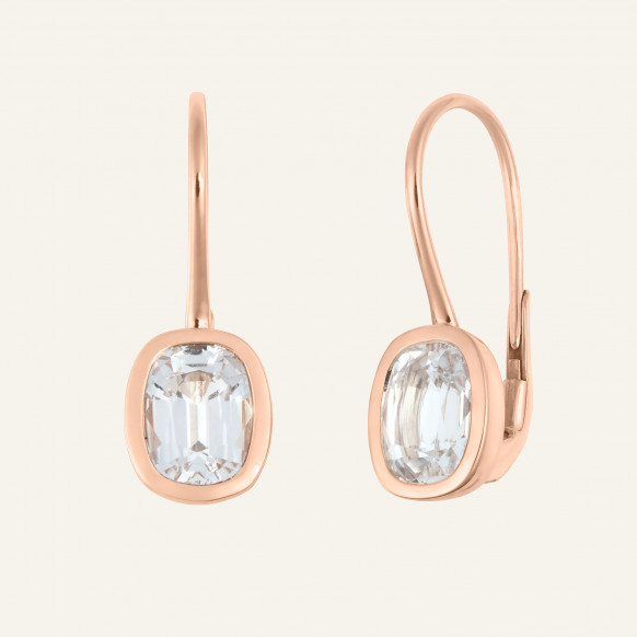 Boucles serti clos quartz...