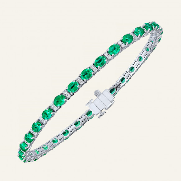 Bracelet Rivière émeraudes...