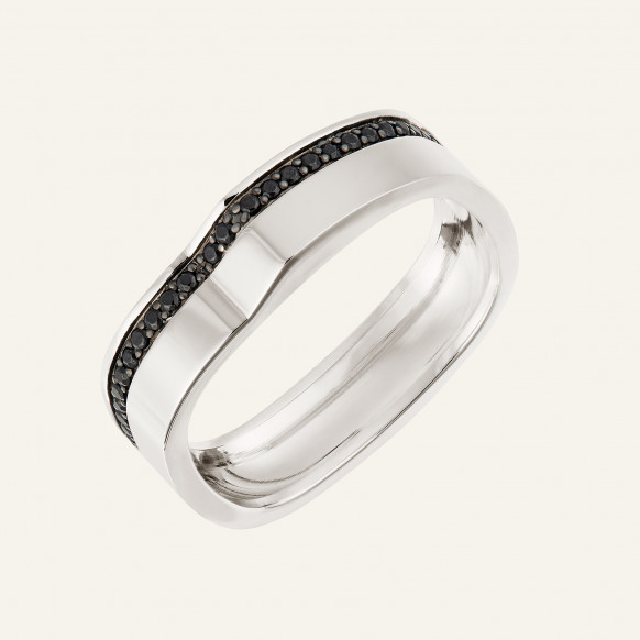 Bague spinelles noires