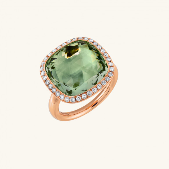 Bague Milady quartz vert