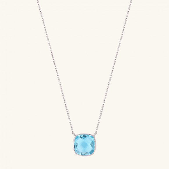 Pendentif Carré Clos Topaze...