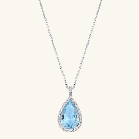 Pendentif Anaïs aigue marine