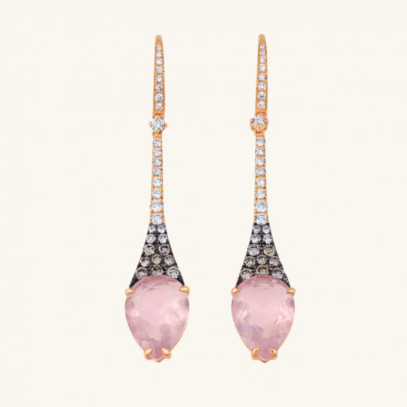 Boucles Shangrila quartz rose