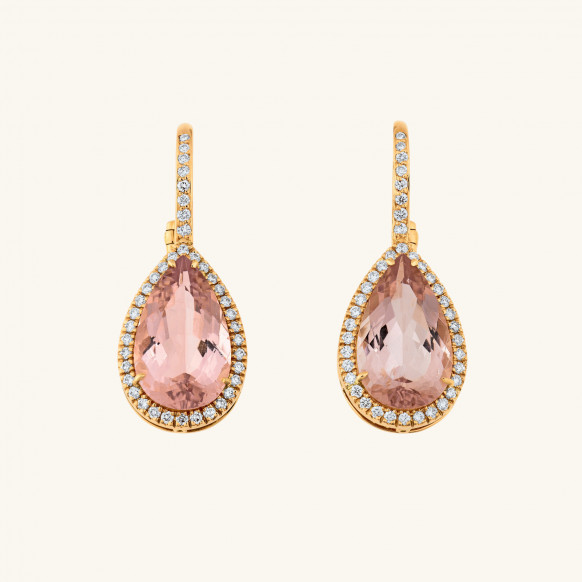 Boucles Coralie morganite