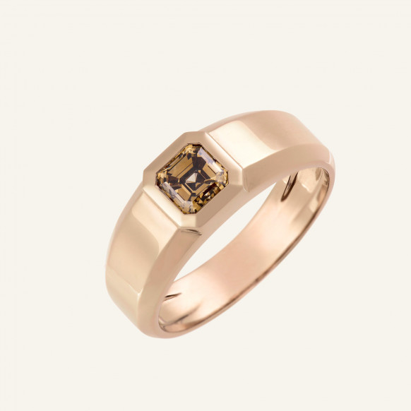 Bague Jonc diamant cognac...