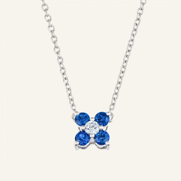 Pendentif Dahlia saphir
