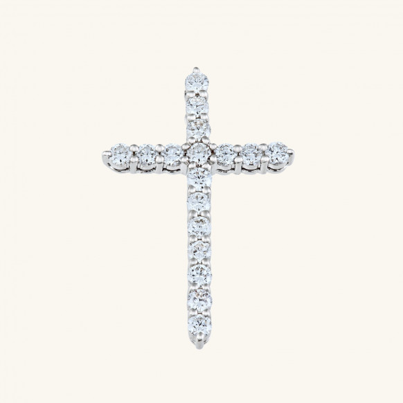 Pendentif Croix serti griffes