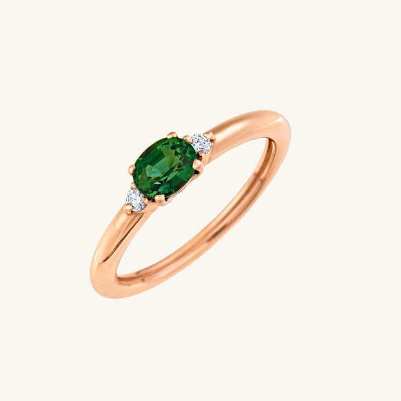 Bague Candy saphir vert et...