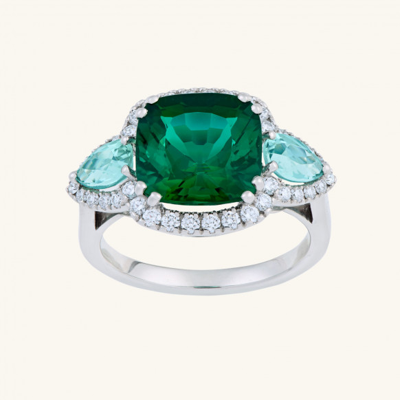 Bague Opéra tourmaline verte