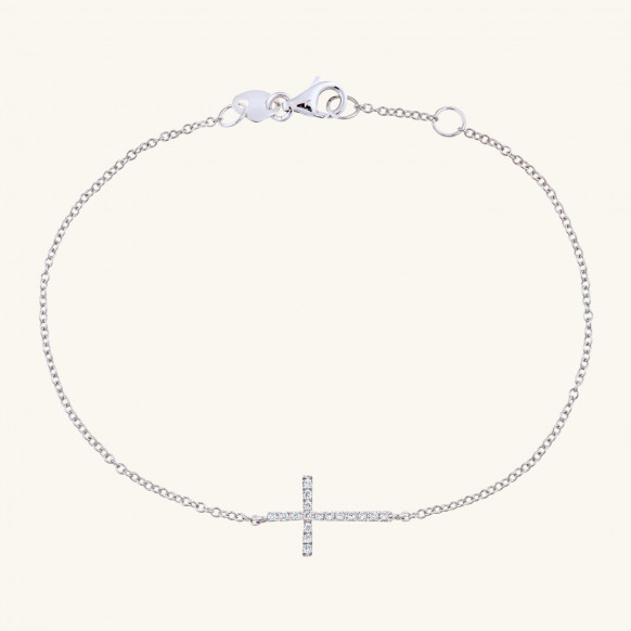 Bracelet Croix sertie