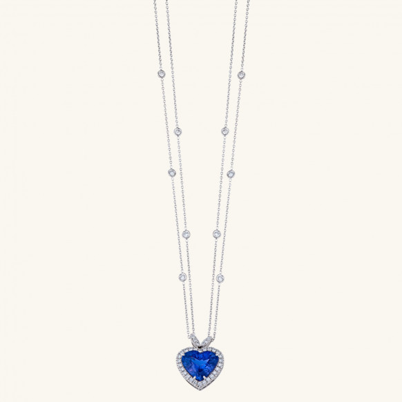 Pendentif Anaïs cœur tanzanite