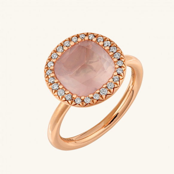 Bague Aliénor quartz rose