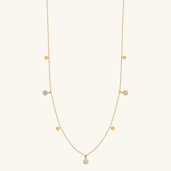 Collier Pastilles et diamants