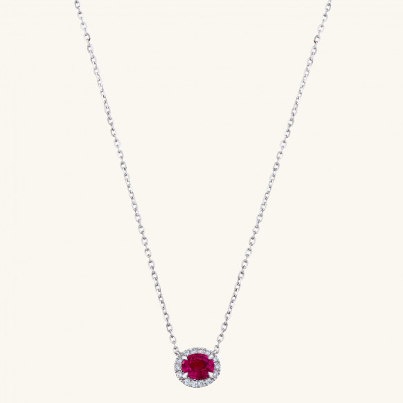 Pendentif Rubis ovale