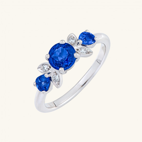 Bague Flora saphirs