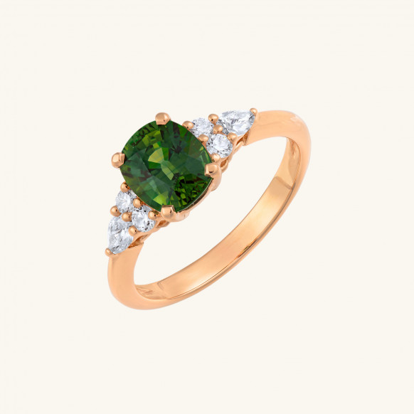 Bague Élegance saphir vert