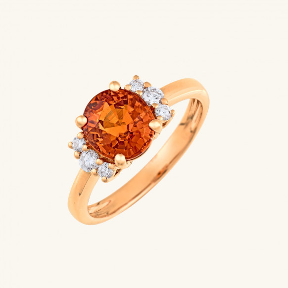 Bague Éternité grenat mandarin