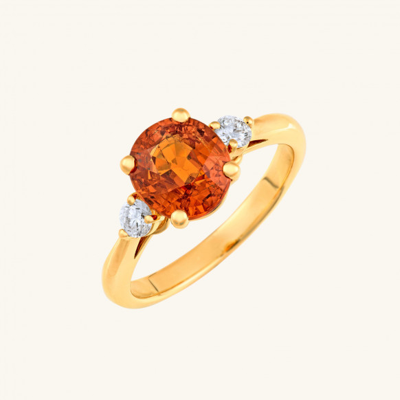 Bague Éternité grenat mandarin