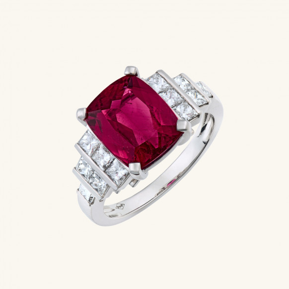 Bague Babylone rubellite