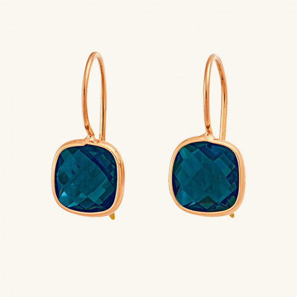 Boucles Carrés Clos blue...