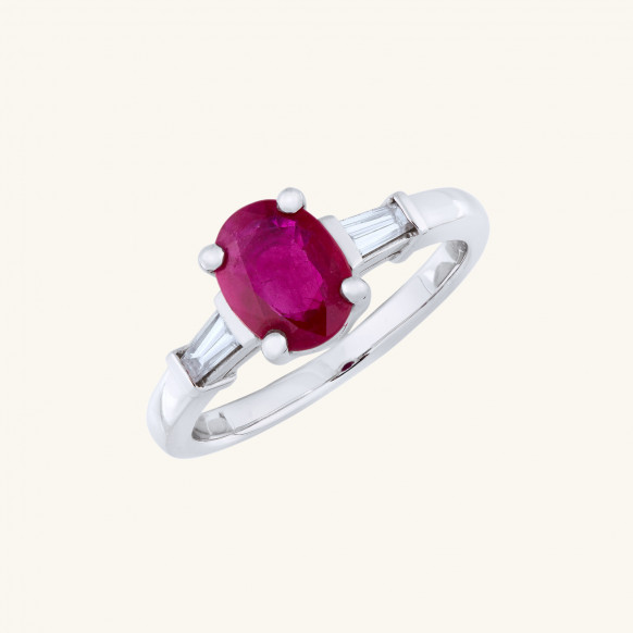 Bague Bambou rubis