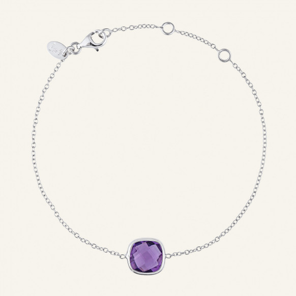 Bracelet Carré Clos améthyste