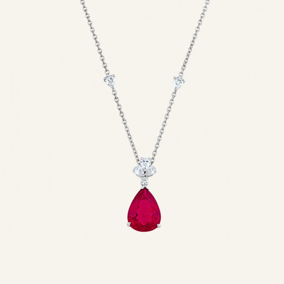 Pendentif Éternité rubellite