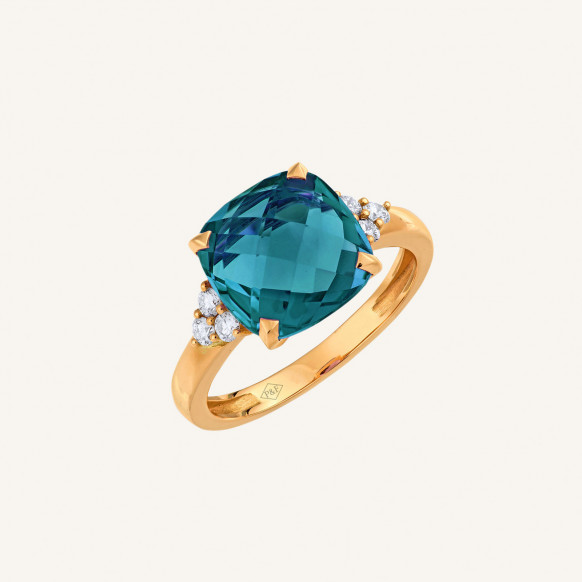 Bague Duchesse topaze blue...