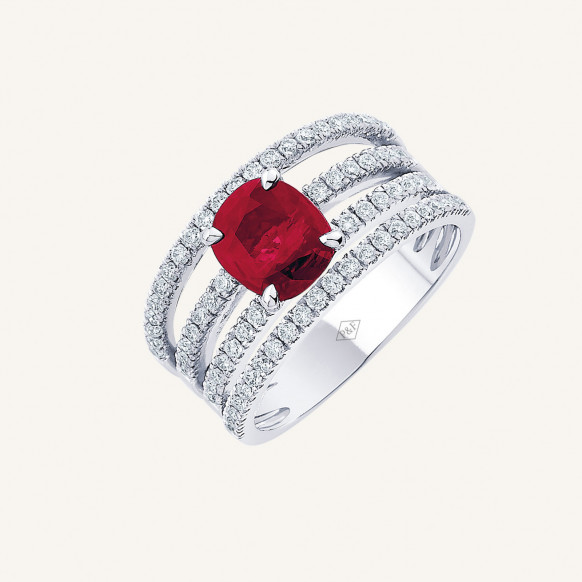 Bague Éole rubis