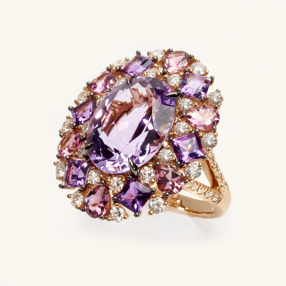 Bague Hortensia améthyste