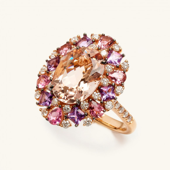 Bague Hortensia morganite