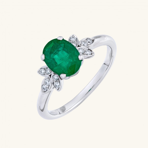 Bague Flora émeraude