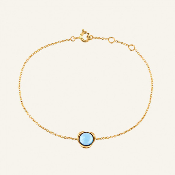 Bracelet Rosa topaze bleue