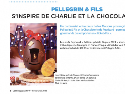 Pellegrin & Fils s'inspire de Charlie et la chocolaterie 